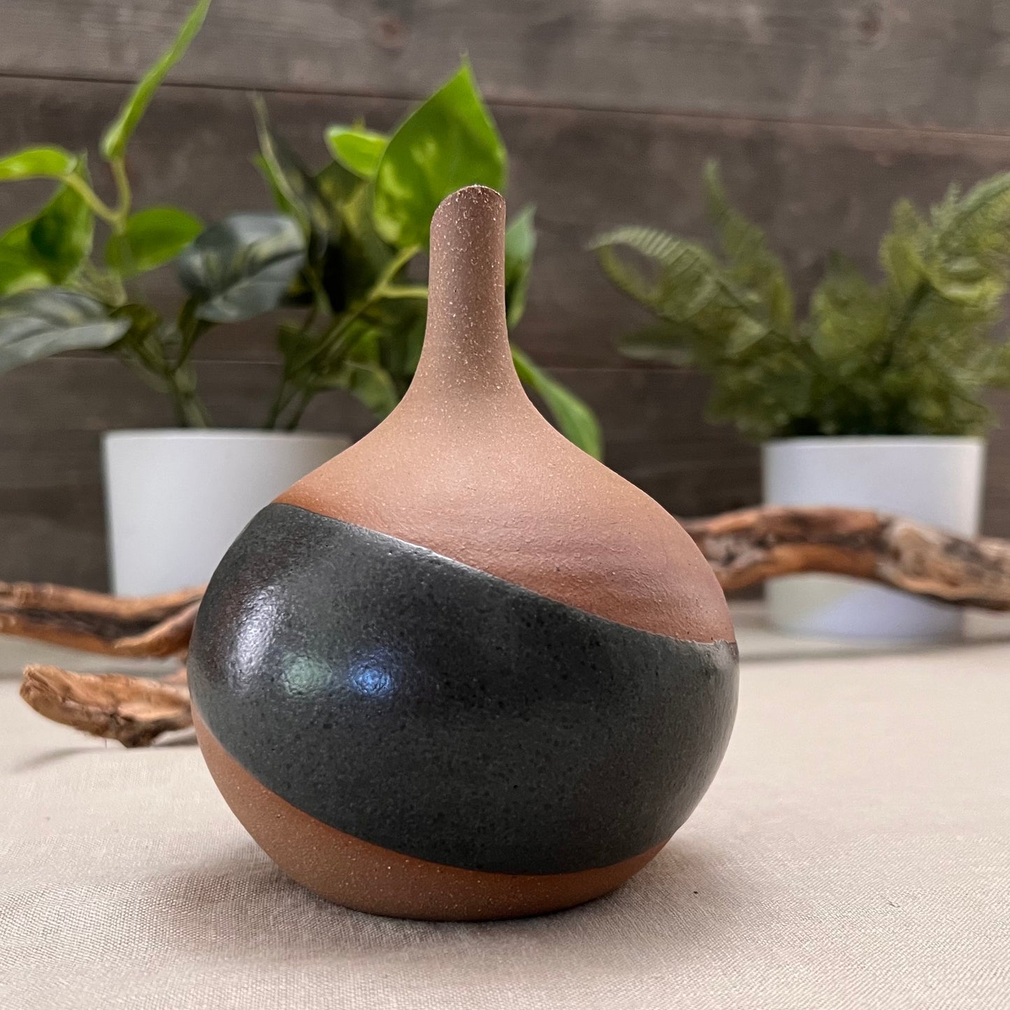 Bud Vase with Grey Accent 2