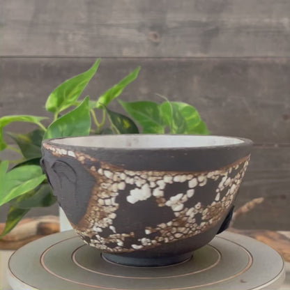 Black Textured Bowl 6