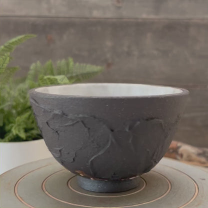 Black Textured Bowl 8