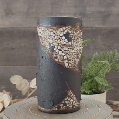 Black Textured Vase 2