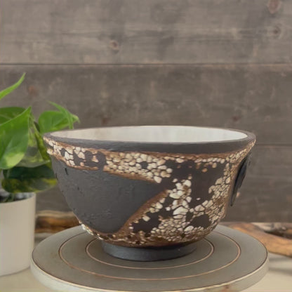 Black Textured Bowl 2